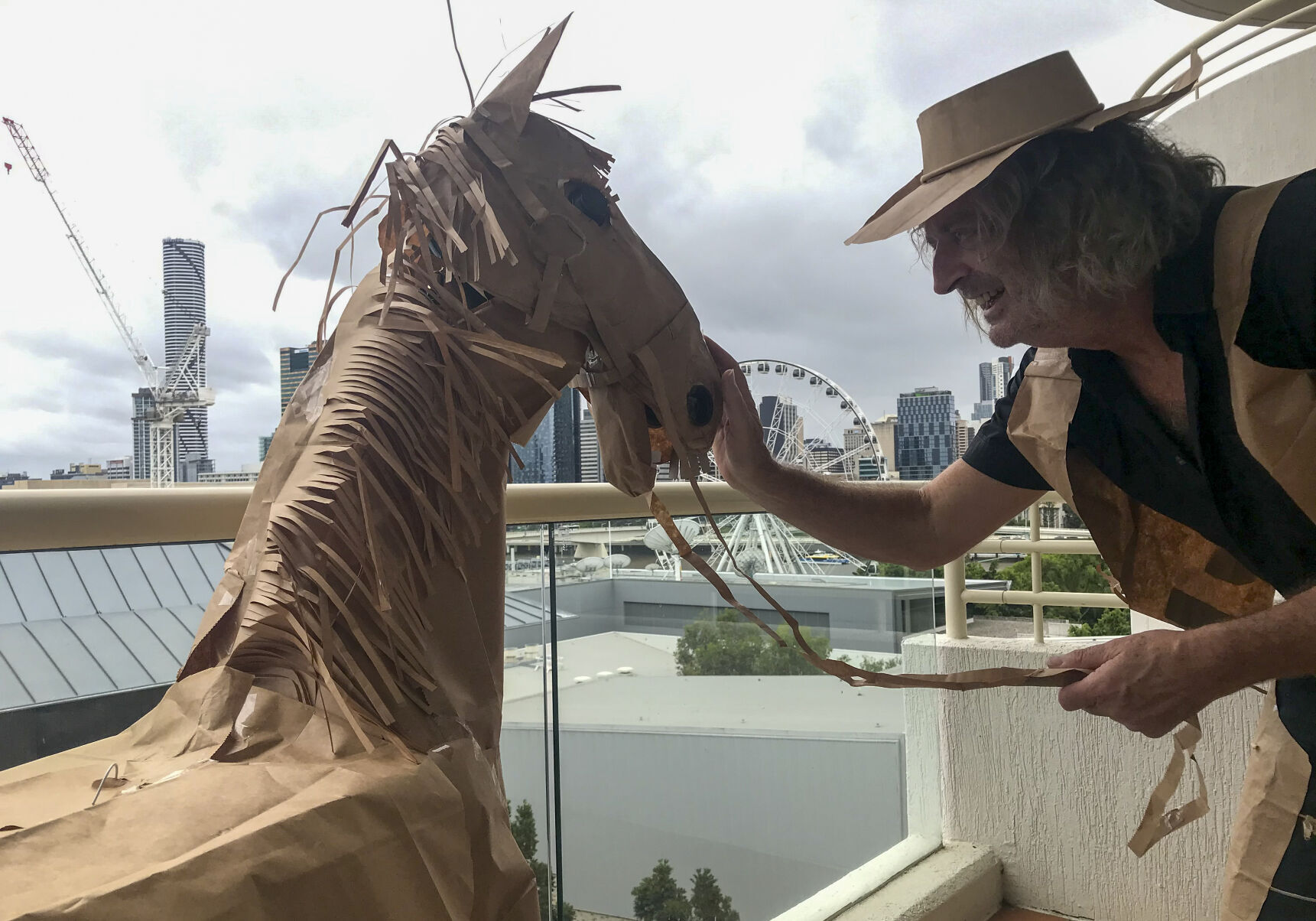 A paper cowboy rides out his quarantine in Australian hotel